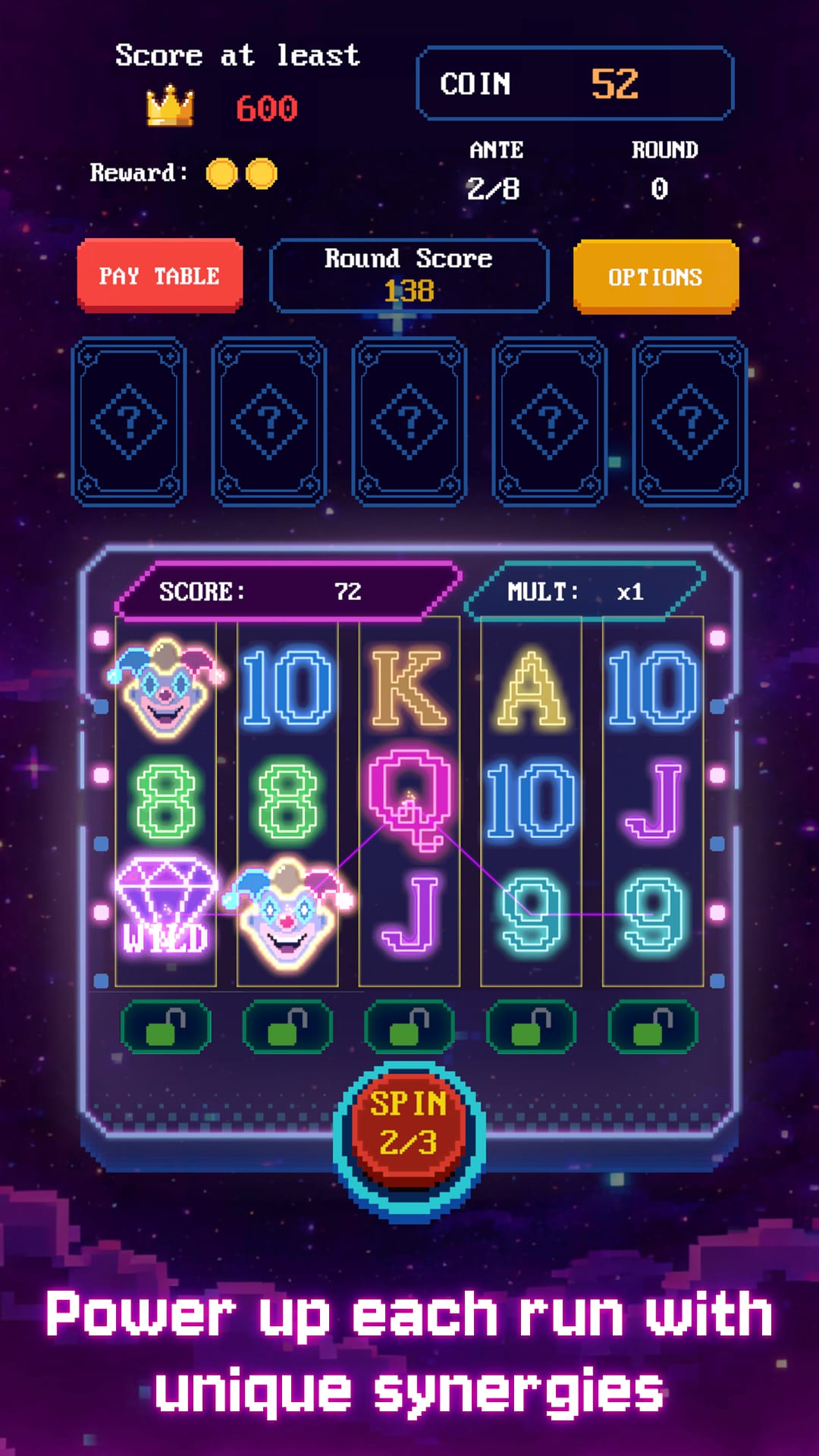 Power up each run with unique synergies